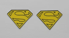1/10 Scale Set of 2 Superman Cape Fabric Patches for action figures 27mm wide