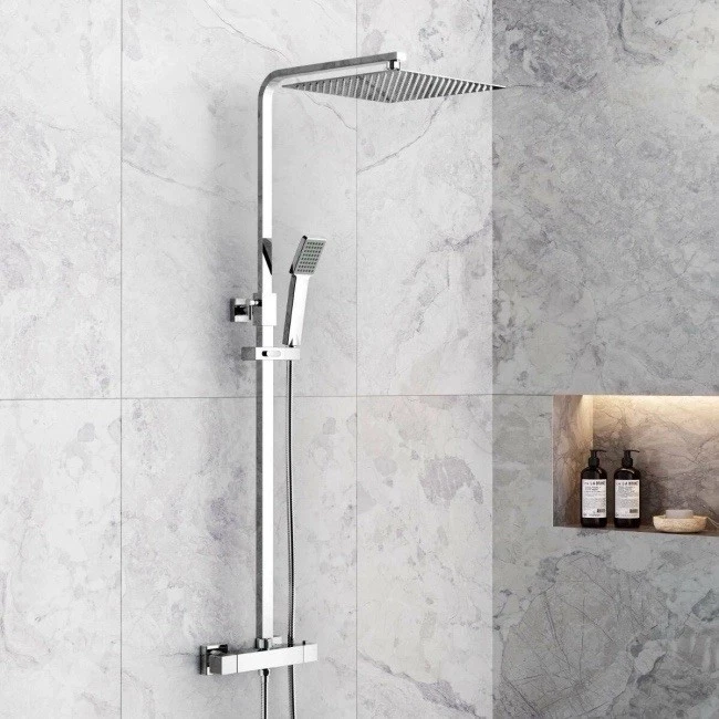 Premium Square Thermostatic Shower with 200mm Head