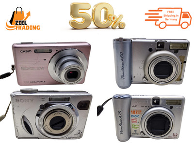 4er Set Digitalkameras Defekt   Casio EX-Z77, Sony W7, Canon A60 & A75