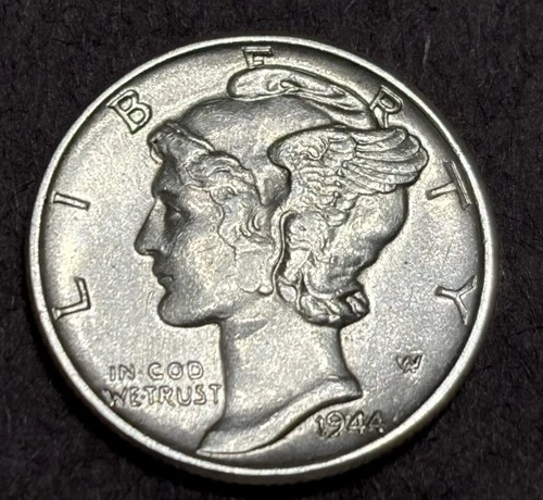 1944-P  Mercury Dime - BU Uncirculated - 90% Silver B