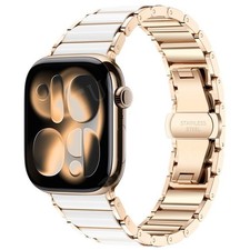 Ceramic Metal Strap for Apple Watch Series 11 10 9 8 7 6SE Ultra 49mm Wrist Band