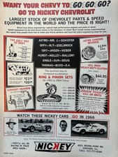 Collectible 1966 Nickey Chevrolet Original Published Color Ad A070