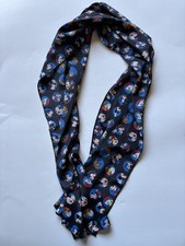 Disney Mickey Mouse Character Print Scarf Black Blue Vintage