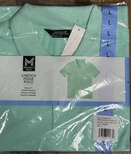 Member's Mark Stretch Pique Polo Mens Size L Moisture Wicking Green New