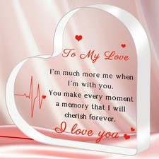 Gifts for Her/Him, Girlfriend Boyfriend 4 x 4 x 0.4 inches, transparent 