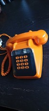 Ancien téléphone Orange Casimir Socotel S63 vintage à clavier Ptt