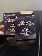 2 Pks Crest 3D WhiteStrips Dental Whitening Kit  Age Renew  42 Strips Exp. 10/27