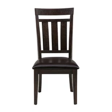 Distressed Rustic Solid Acacia Upholstered Slat-back Dining Chair (Set of 2)