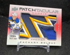 2024-25 Upper Deck Premier Patch Tacular Rookie Zachary Bolduc One Of One 1/1