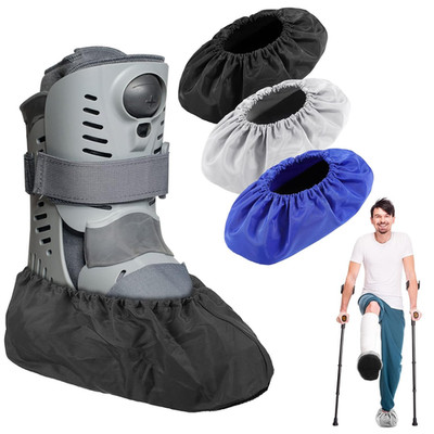 12 Pieces Fracture Walking Boot Cover, Reusable Waterproof Non-Skid Foot Brace C