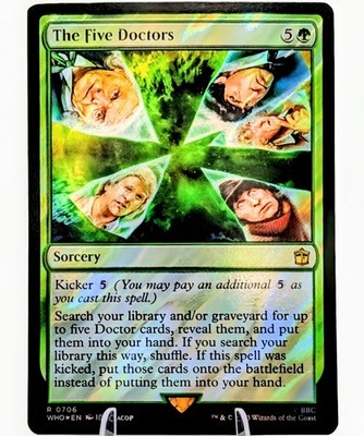 The Five Doctors (Surge Foil) MTG Doctor WHO | EDH Tribal Tutor | Rare | NEW NM