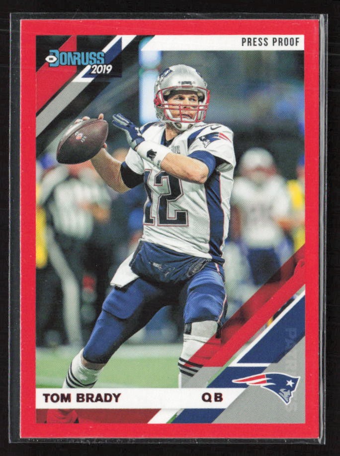 2019 Donruss #162 Tom Brady Press Proof Red New England Patriots (C)