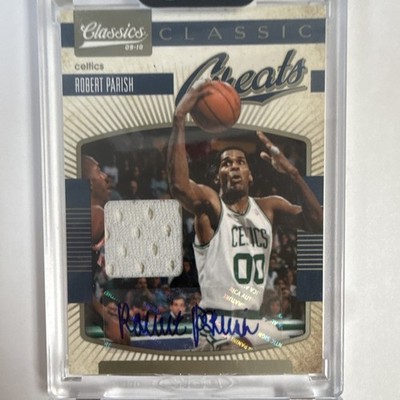 2009-10 Panini Classics Robert Parish Celtics Classic Greats Auto game worn /25