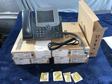 Lot of 5 Cisco CP-7965G IP Phones – New Sealed w/ Handsets | VoIP SIP SCCP PoE
