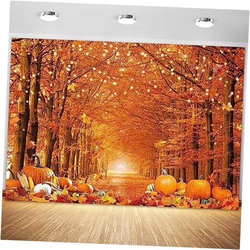 Fotohintergrund „Happy Thanksgiving“, 2,2 X 1,5 M – Aus Polyester, Digital Bedruckt, Waschbar, Für Partys & Studio