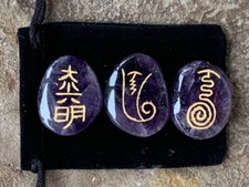 Master Reiki Set Black Velvet Pouch, Usui Reiki Set,Reiki Set