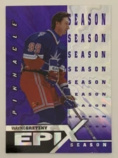1997 PINNACLE #E1 WAYNE GRETZKY EPIX PURPLE SEASON NEW YORK RANGERS / 1984-85