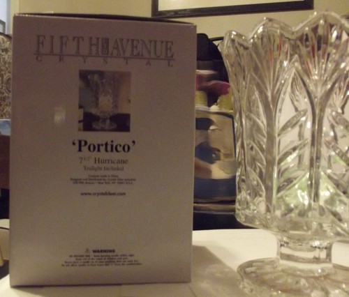 Votive Candle Holder - Heavy Crystal - Fifth Avenue LTD - 7.5 Hurricane