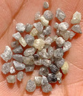 Natural Loose 30+ pcs 5.00 Ct Rough Earth Mined Silver Grey Uncut Raw Diamonds