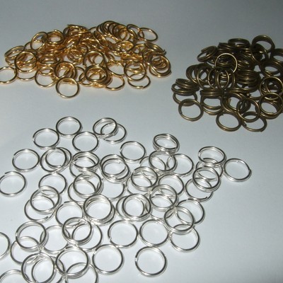 BRONZE SILBER & GOLD EIN- & DOPPELSPRUNGRINGE 4 mm 5 mm 6 mm 7 mm 8 mm 10 mm JR2 