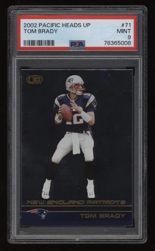 2002 Tom Brady PSA 9 Pacific HEADS UP Football #71 *NICE* Invest NOW