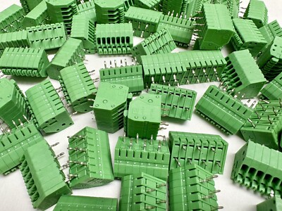 Lot of 91 Amphenol Anytek 7 Position Fixed Terminal Blocks 250 TB Spring Clamp