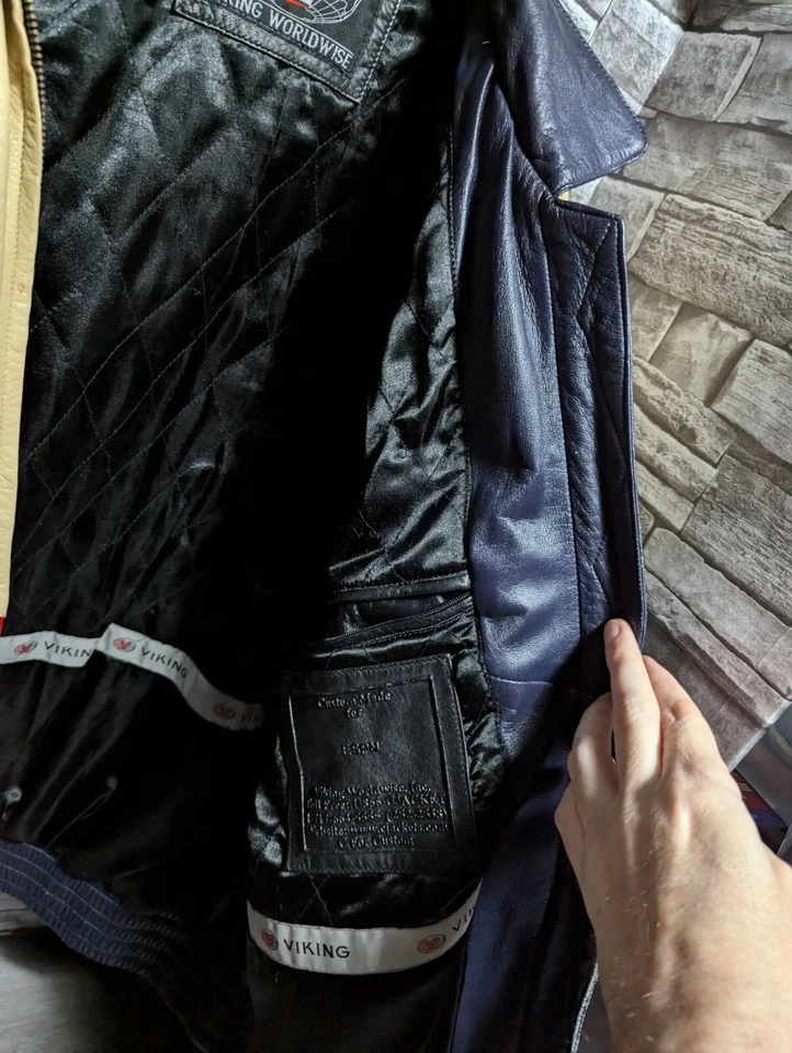 Rare ESPN ESPN2 Leather Jacket Viking Worldwide Custom Jacket, Size L - Image 4 of 4