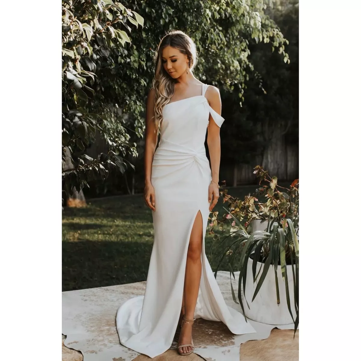 Noel And Jean by Katie May Regal One Shoulder Gown Ivory M eBay
