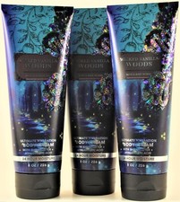 QTY 3 - Bath  Body Works WICKED VANILLA WOODS Body Cream Lotion Moisturizer 8oz