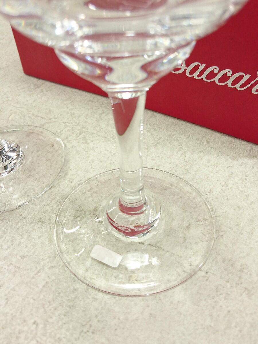 Baccarat Capri Wine Glasses Goblet Set of 2 Size 2.9x6.69 inch Unused