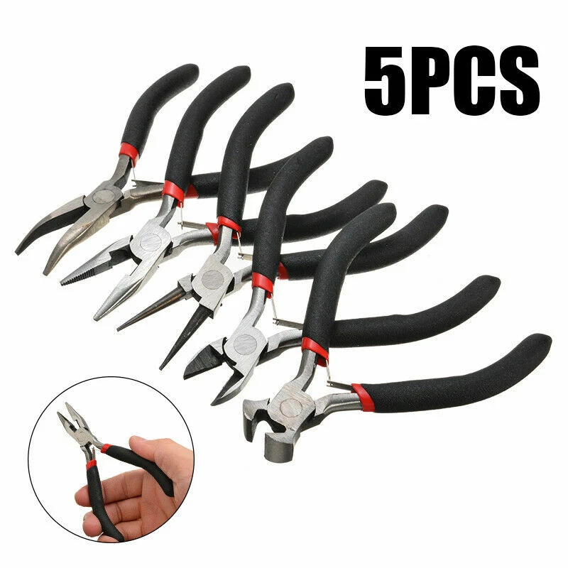 5pcs Jewelers Pliers Set Jewelry Making Beading Wire Wrapping Hobby 5 