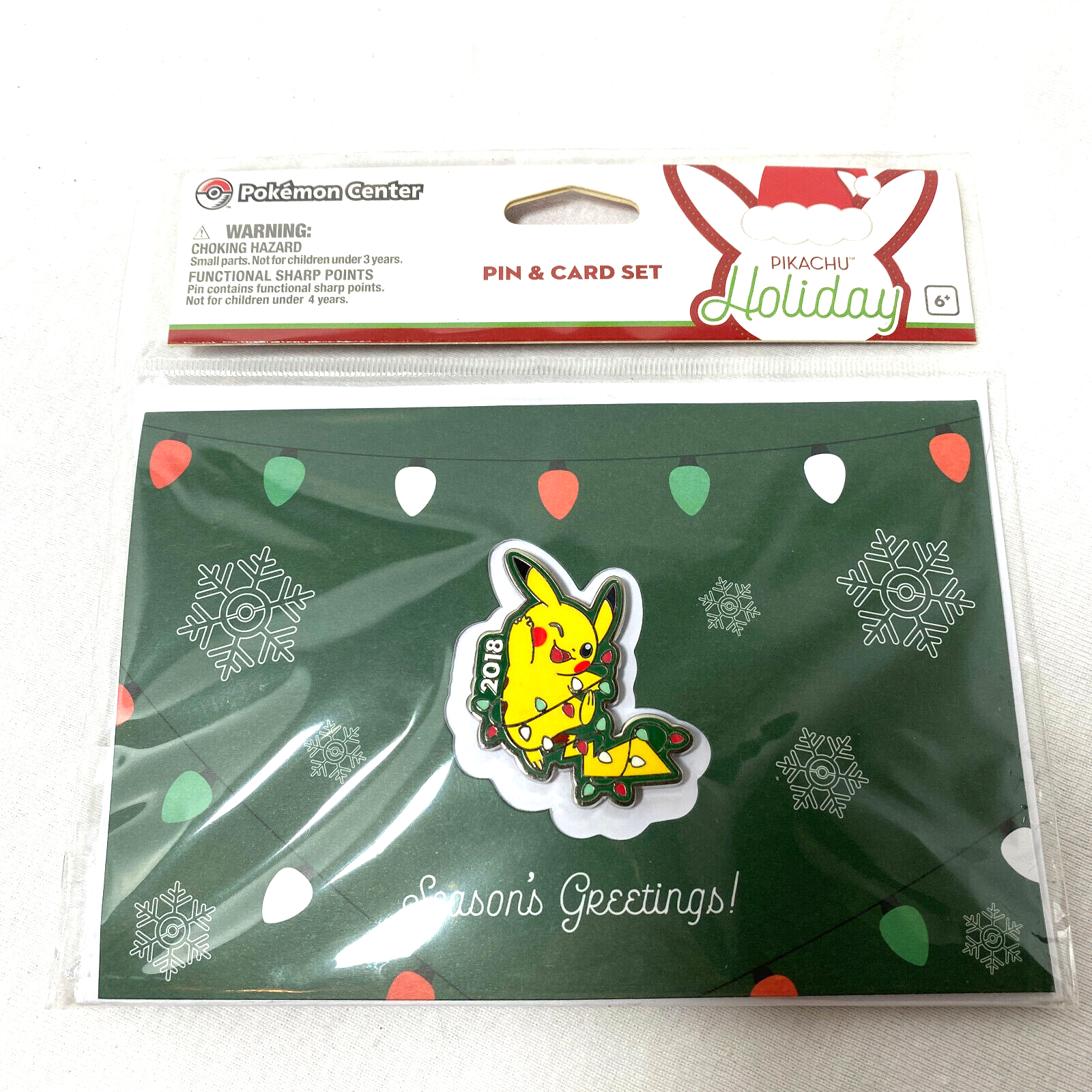 Pikachu & Eevee Pokémon Holiday 2019 Pins & Greeting Card