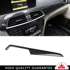 Middle Console Dashboard Strip Trim For Mercedes Benz C-Class 11-13 Carbon Fiber