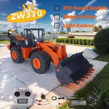 1:14 ZW370 RTR Metal Hydraulic RC Loader JDM 198 RTR Radio Control Car I6S Radio