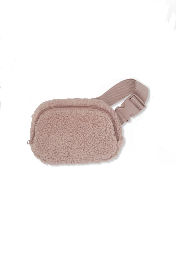 Light Pink Sherpa Belt Bag New Arrival
