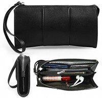 Becko Women Wallet And Purse Long Clutch Butterfly Handbag Card Holder - Black Becko Women Wallet And Purse Long Clutch Butterfly Handbag Card Holder - Black