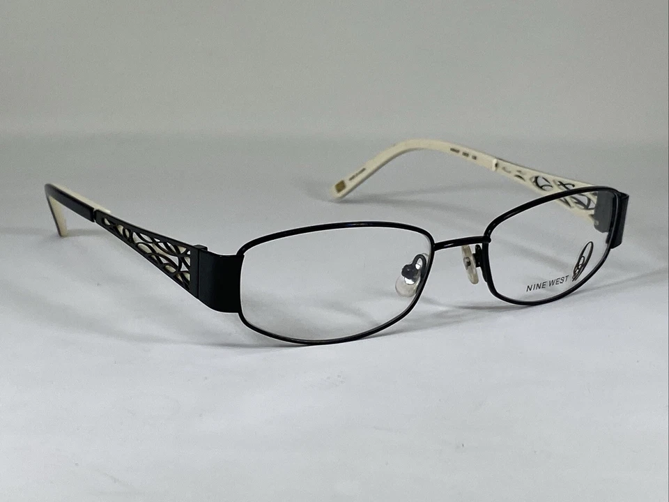 NINE WEST NW447 0003 NOS Black/White Women’s 52-17-135 Eyeglasses Frame  - Image 3 of 4
