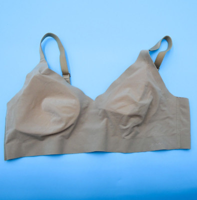 Victorias Secret Medium Bralette Lined Triangle Bra Beige Lingerie Padded New