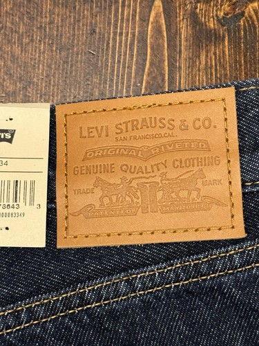 Levi’s Premium Ribcage Wide Leg Jeans, Dark Wash Blue, High Rise, NWT, 32x34 - Picture 13 of 13