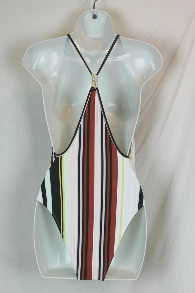 Купальник цельный женский Volcom $80 Earn Your Stripes спортивная спина размер маленький - Изображение 2 из 3