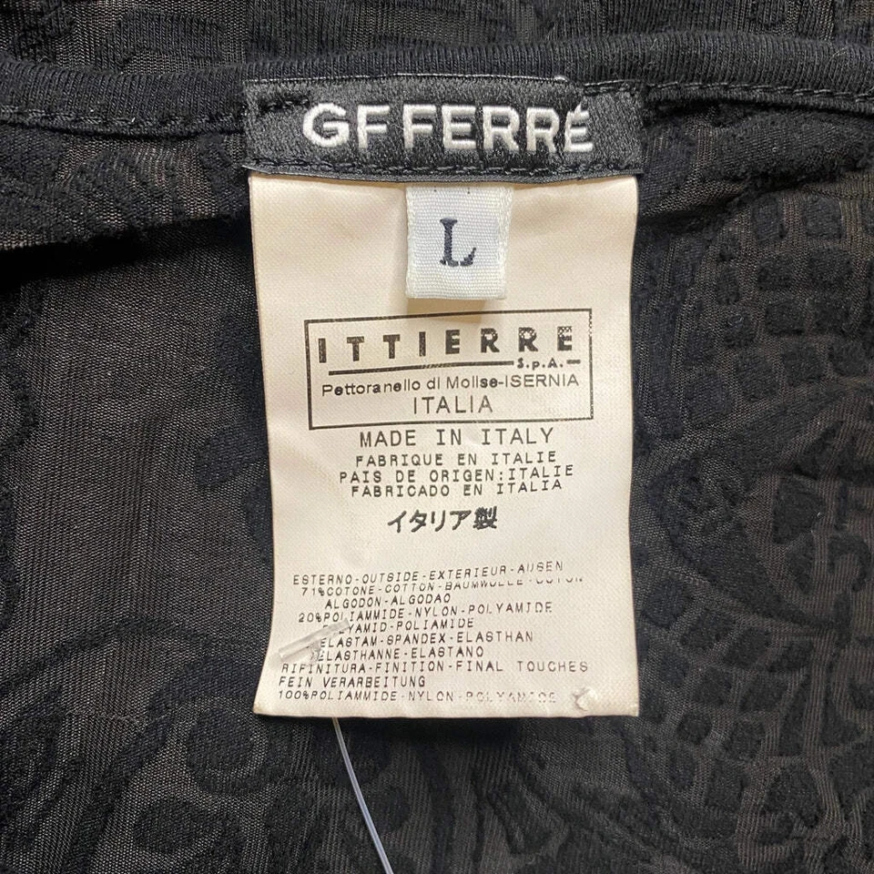 Top manga larga Gf Ferre - grande mezcla de algodón negro Foto 4 de 4