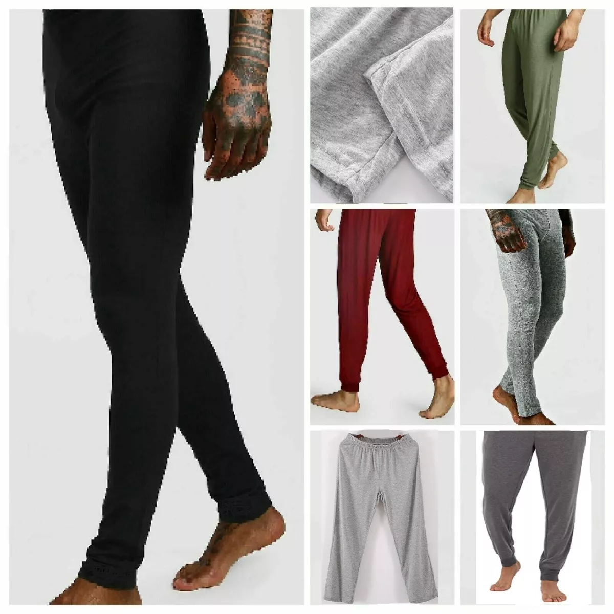 Men's Legging soft light weight relaxed fit Megging causal lounge