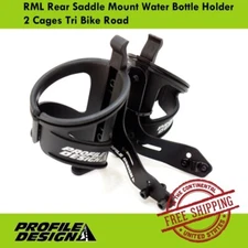 Profile Design RML Rear Saddle Mount Water Bottle Holder 2 Cages Tri Bike Road