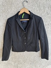 Piazza Sempione Women  s Black Patterned Blazer Size 6 - 42 Italian