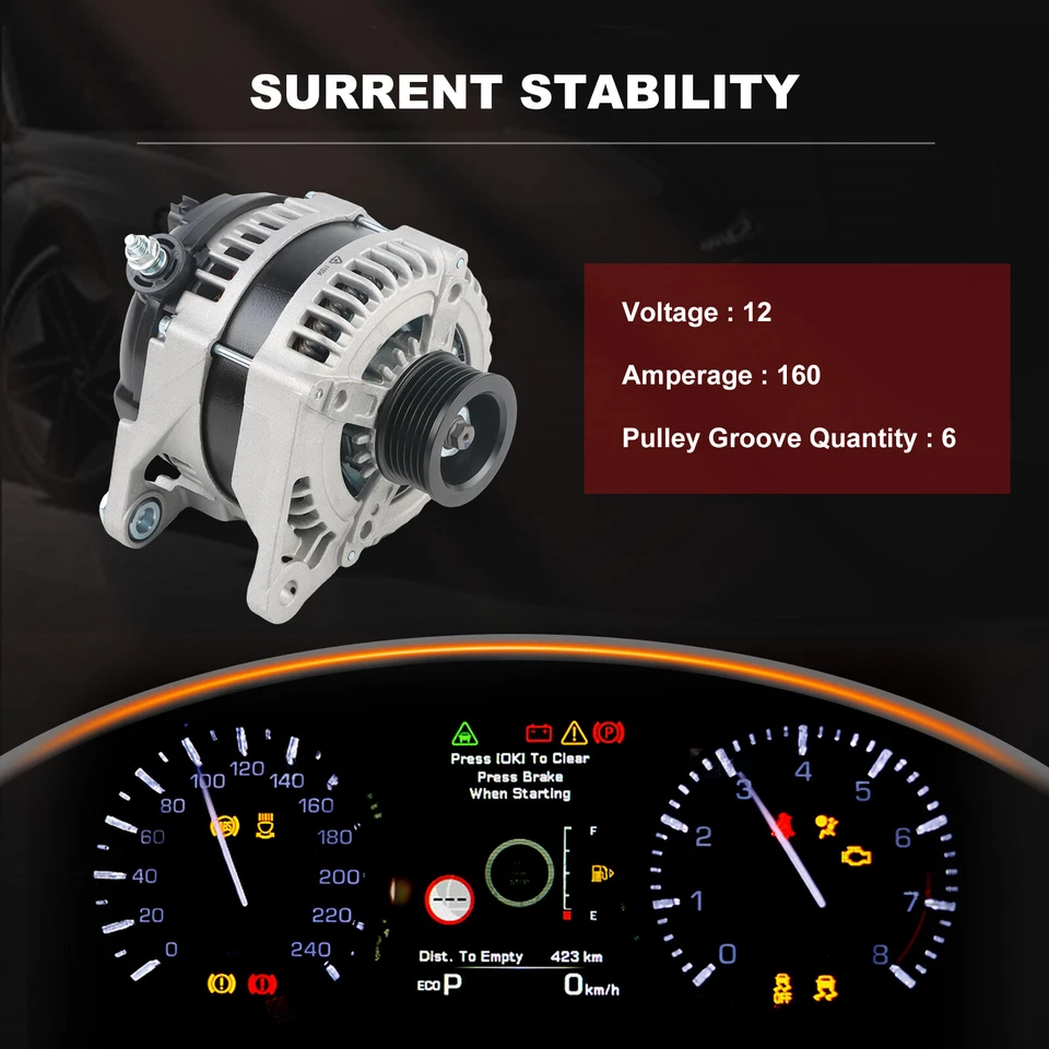 Alternador 11504 para Jeep Liberty 2010-2011-2012 y Dodge Nito 2011 3,7 L 160 amperios Foto 3 de 4