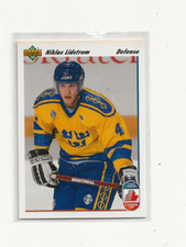 1991-92 Upper Deck Hockey #26 Niklas Lidstrom RC Rookie RED WINGS HOF