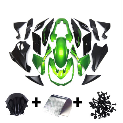 Green Black Fairing Kit for 2010 2011 12 2013 Kawasaki Z1000 Injection Bodywork