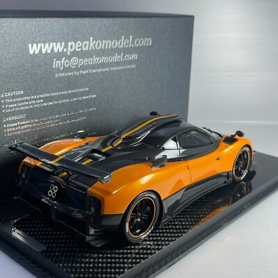 1/18 Peako Model Pagani Zonda Cinque Orange with Carbon Base
