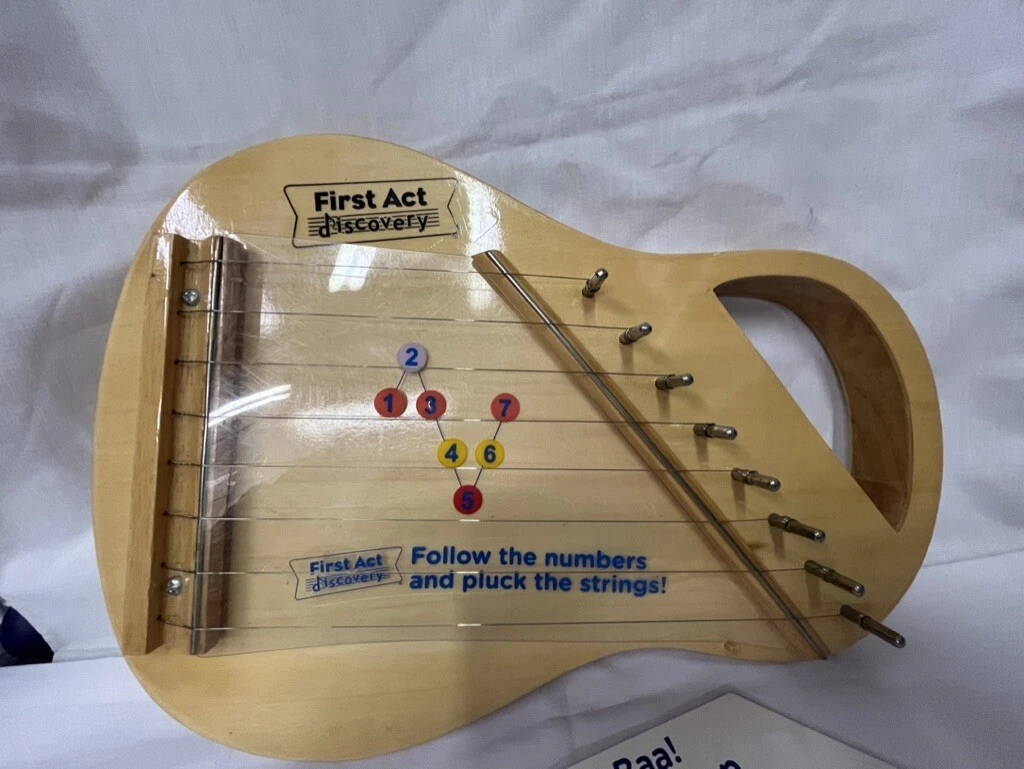 First Act Discovery Wooden Lap Harp Toy With Music Sheets Instructions