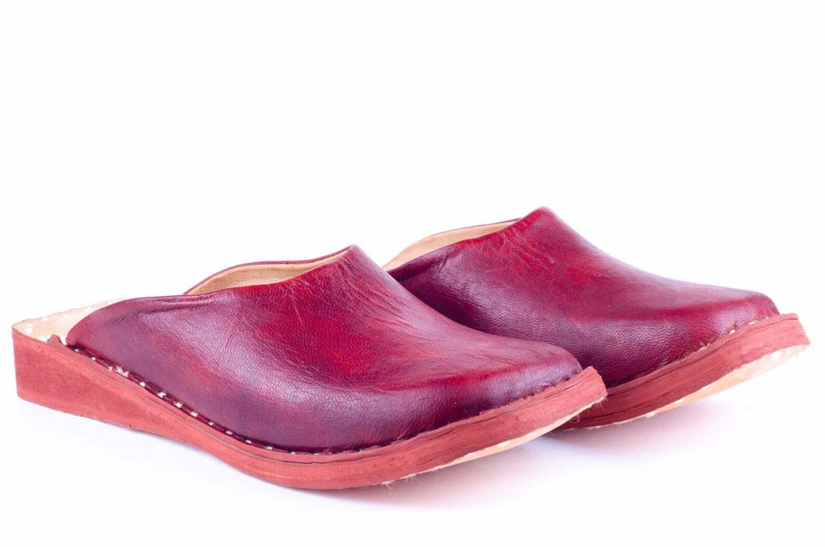 Womens shoes leather clogs mules shoes half shoes handmade ladies